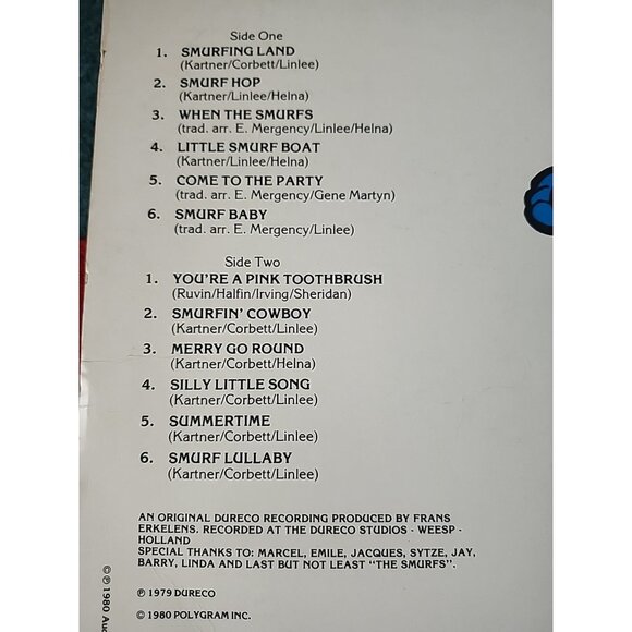 1980 The Smurfs Vintage Record Smurfing Sing Song Vinyl LP - Picture 6 of 8